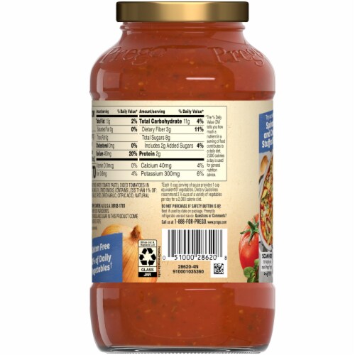 Prego® Chunky Roasted Garlic & Herb Pasta Sauce Perspective: top