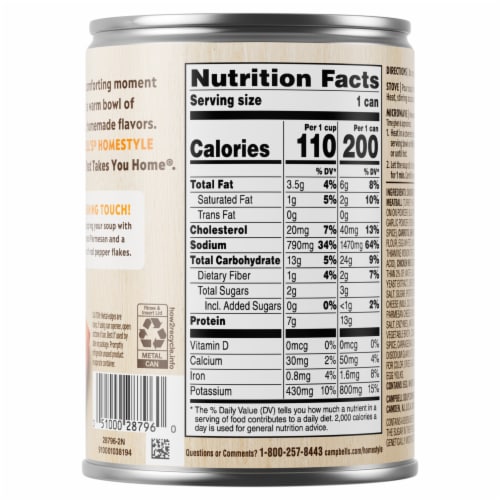 Campbell's® Homestyle Italian-Style Chicken Soup With Turkey Meatballs Perspective: top