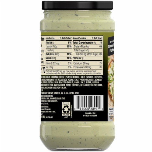 Prego Creamy Roasted Garlic Pesto Pasta Sauce Perspective: top