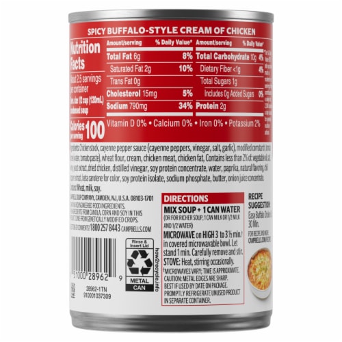 Campbell'S Condensed Spicy Buffalo-Style Cream Of Chicken Soup Perspective: top
