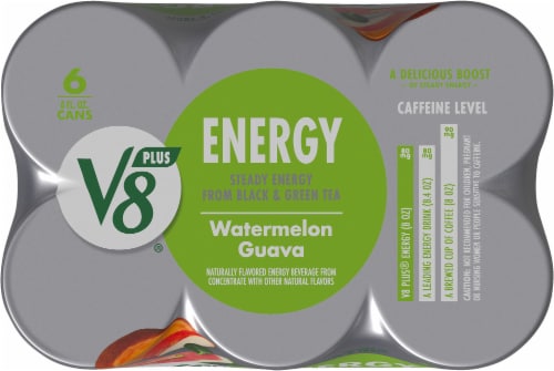 V8® +Energy Watermelon Guava Juice Energy Drink Multipack Perspective: top