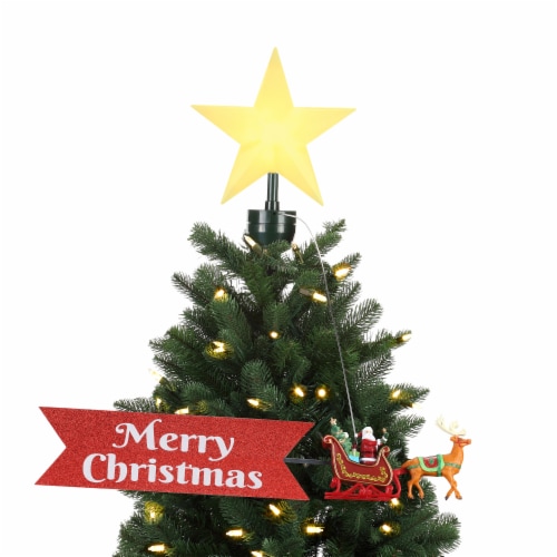 Mr. Christmas Santa Sleigh Tree Topper Perspective: top
