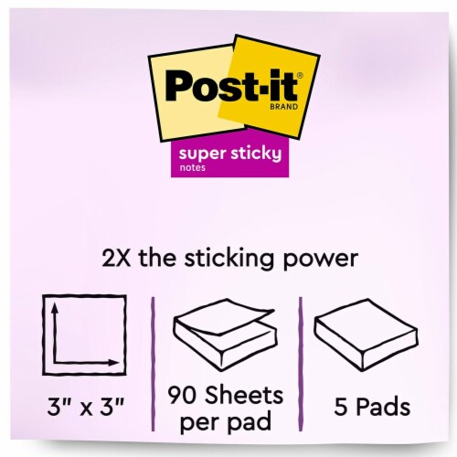 Post-it® Super Sticky Adhesive Miami Collection Notes Perspective: top