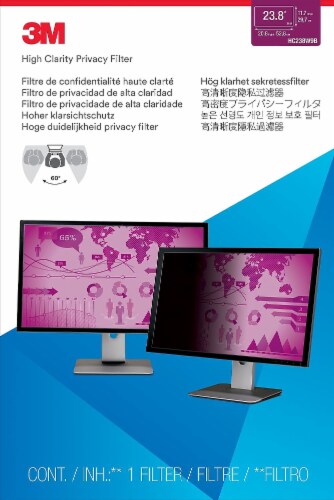 3M High-Clarity Privacy Filter for Widescreen Monitor Perspective: top