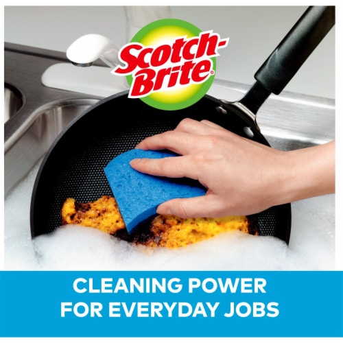 Scotch-Brite® Blue Non-Scratch Scrub Sponges Perspective: top