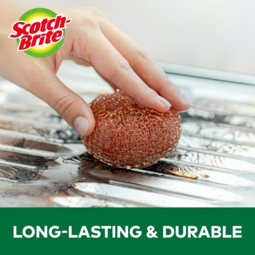 Scotch-Brite® Copper Coated Scouring Pad Perspective: top