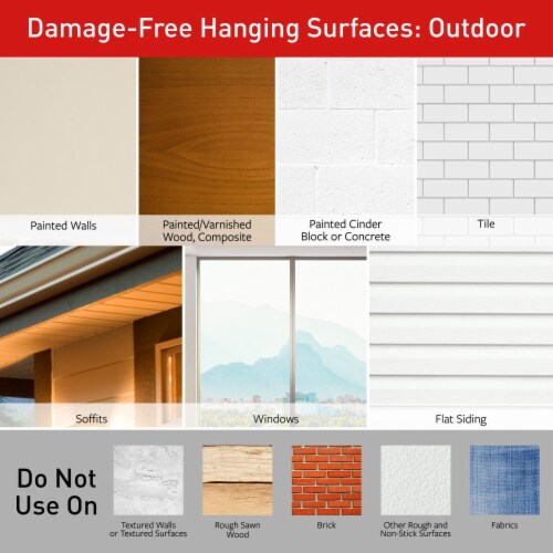 Command™ Outdoor Damage-Free Clear Light Clips Perspective: top