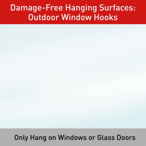 Command™ Outdoor Damage-Free Window Hooks Value Pack - Clear Perspective: top
