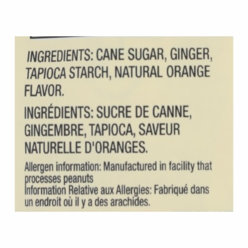 Chimes Ginger Chews - Orange Citrus - 1.5 oz - Perspective: top