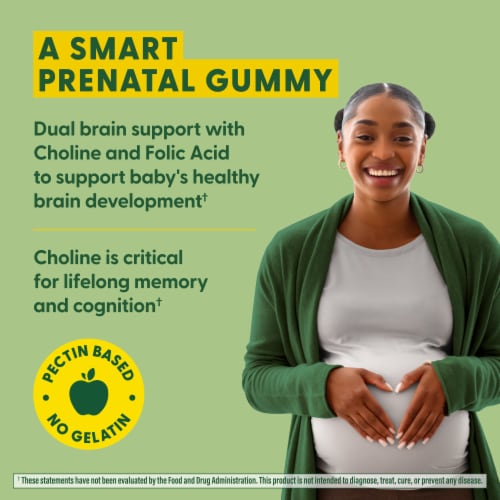 MegaFood® Baby & Me 2™ Red Raspberry Prenatal Multi Gummies Perspective: top