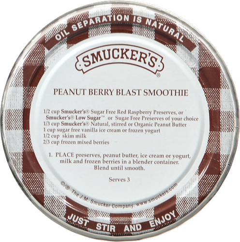 Smucker's Natural Chunky Peanut Butter Perspective: top