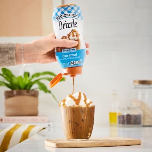 Smucker’s Drizzle Sugar Free Caramel Artificially Flavored Syrup Perspective: top