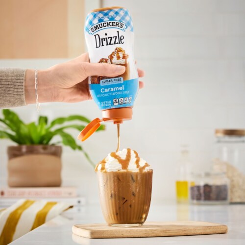 Smucker’s Drizzle Sugar Free Caramel Artificially Flavored Syrup Perspective: top