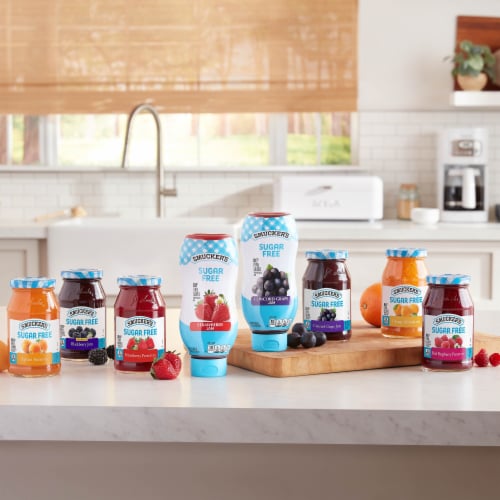 Smucker's Sugar Free Seedless Blackberry Jam with Splenda Brand Sweetener Perspective: top