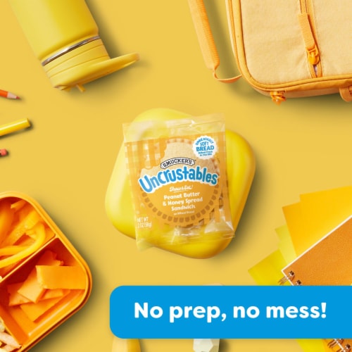 Smucker's Uncrustables Peanut Butter and Honey Spread Sandwiches Perspective: top