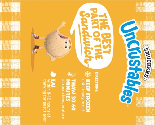 Smucker's® Uncrustables® Peanut Butter and Honey Sandwiches Perspective: top
