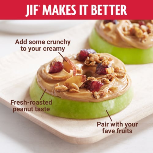 Jif Natural Creamy Peanut Butter Spread Perspective: top
