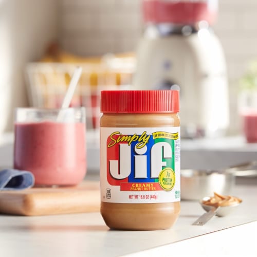 Simply Jif Creamy Peanut Butter Perspective: top