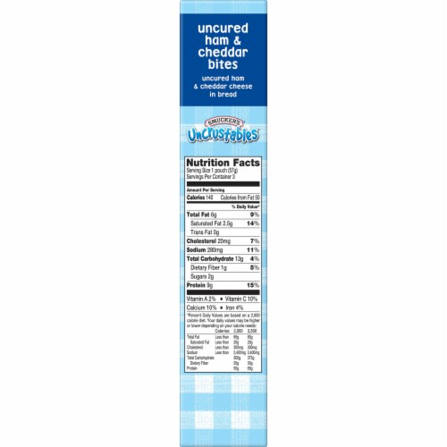 Smucker's® Uncrustables® Uncured Ham & Cheese Bites Perspective: top