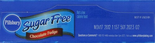 Pillsbury Sugar Free Chocolate Fudge Brownie Mix Perspective: top
