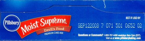Pillsbury Moist Supreme Devil's Food Cake Mix Perspective: top
