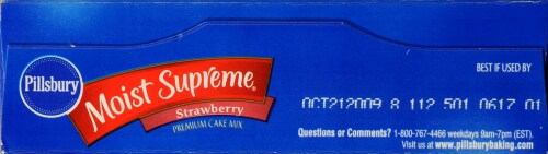 Pillsbury Moist Supreme Strawberry Cake Mix Perspective: top