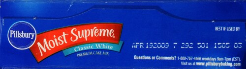 Pillsbury Moist Supreme Classic White Cake Mix Perspective: top