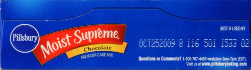 Pillsbury Moist Supreme Chocolate Cake Mix Perspective: top