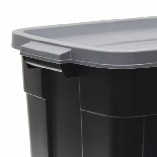 Rubbermaid Roughneck 31 Gallon Storage Container, Black/Cool Gray (3 Pack)