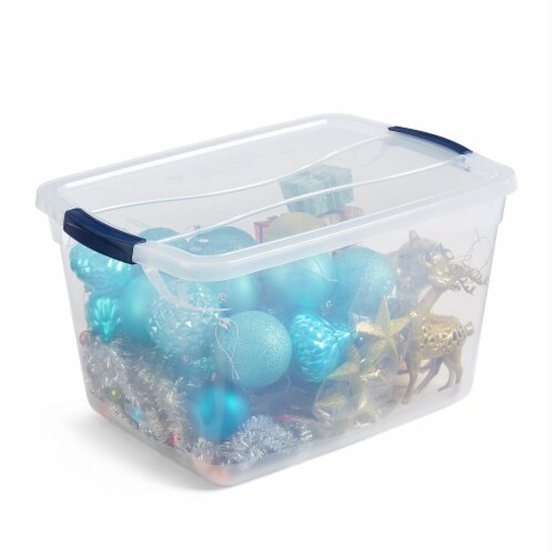 Rubbermaid® Cleverstore Plastic Storage Tote Containers with Lid Perspective: top