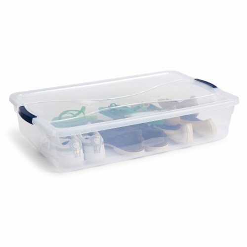 Rubbermaid Cleverstore 16 Quart Plastic Storage Tote Container