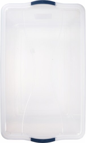 Rubbermaid Cleverstore Clear Plastic Storage Bins with Lids, 95 Qt-4 P