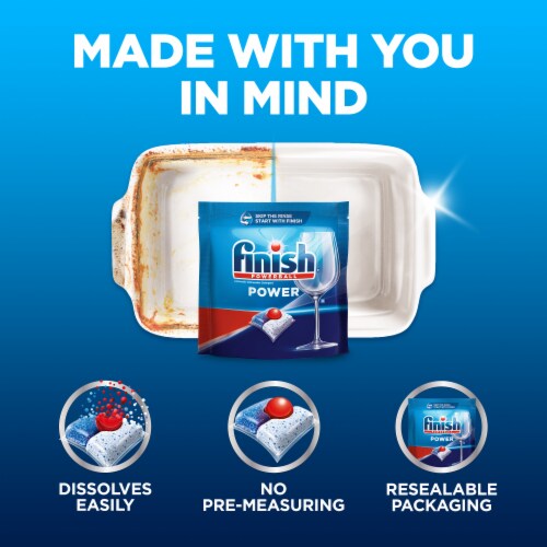 Finish Power Dishwasher Detergent Pods Perspective: top