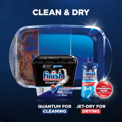 Finish Quantum Dishwasher Detergent Pods Perspective: top