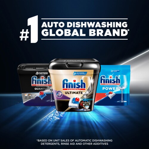 Finish Quantum Dishwasher Detergent Pods Perspective: top