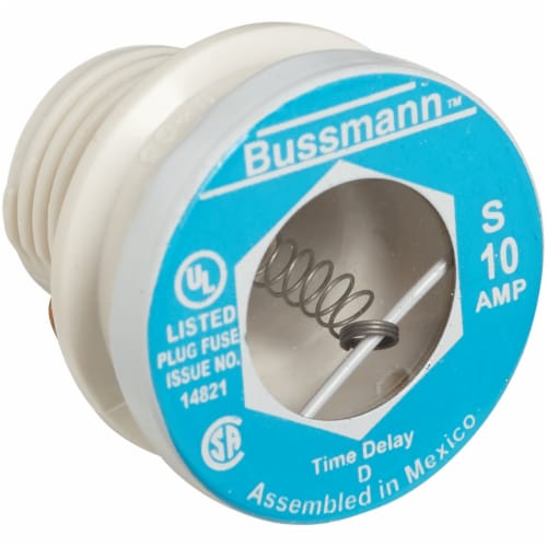 Bussmann 10A Plug Fuse Perspective: top