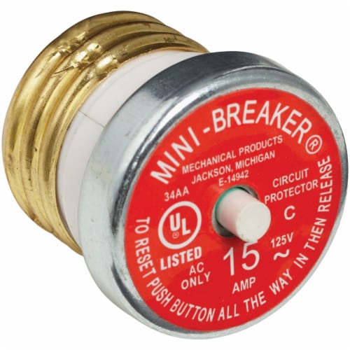 Bussmann® 15A Circuit Breaker Perspective: top