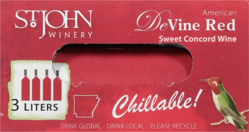 St. John DeVine Arkansas Red Wine Box Perspective: top