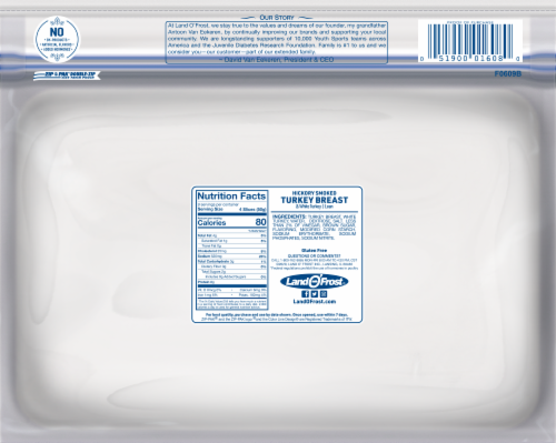 Land O' Frost Premium Hickory Smoked Turkey Breast Lunch Meat Perspective: top