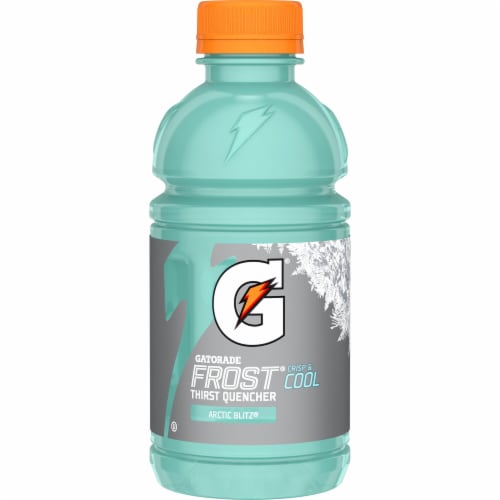 Gatorade® Frost Blue White Teal Sports Drink Variety Pack Bottles Perspective: top