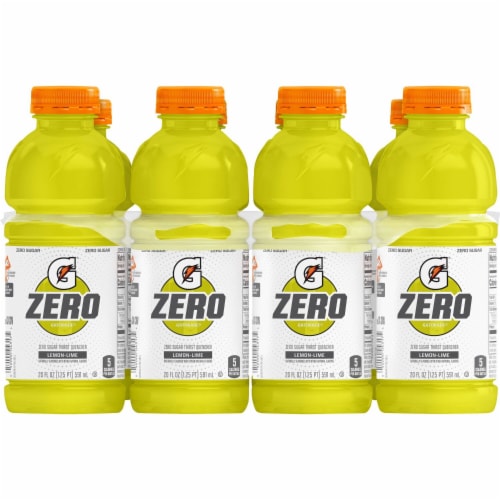 Gatorade® Zero Sugar Yellow Lemon Lime Sports Drink Multipack Bottles Perspective: top