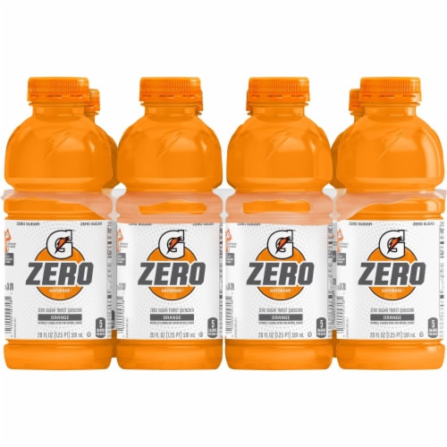 Gatorade® Zero Sugar Orange Sports Drink Multipack Bottles Perspective: top