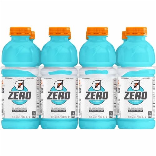 Gatorade® Frost Zero Sugar Blue Glacier Freeze Sports Drink Multipack Bottles Perspective: top