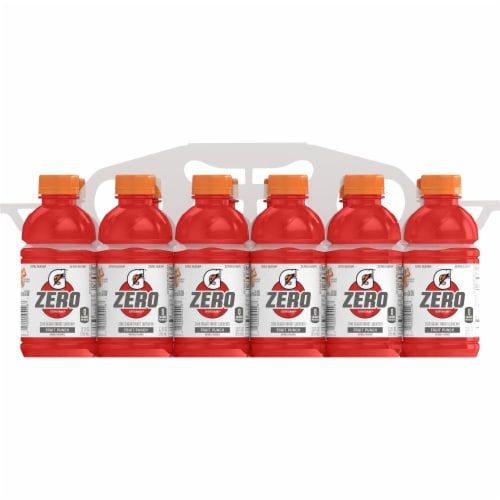 Gatorade® Zero Sugar Red Fruit Punch Sports Drink Multipack Bottles Perspective: top