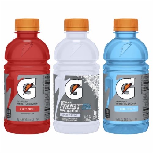 Gatorade® Red White Blue Sports Drink Mini Variety Pack Bottles Perspective: top