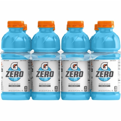 Gatorade® Zero Sugar Cool Blue Sports Drink Multipack Bottles Perspective: top