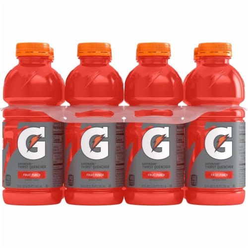 Gatorade® Red Fruit Punch Sports Drink Multipack Bottles Perspective: top