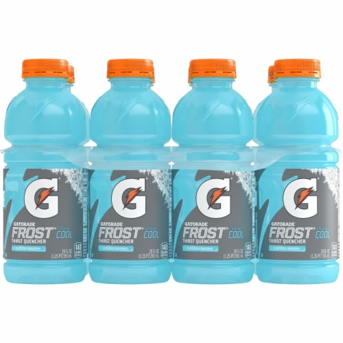 Gatorade® Frost Blue Glacier Freeze Sports Drink Multipack Bottles Perspective: top