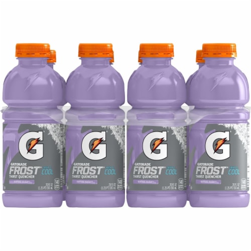 Gatorade® Frost Purple Riptide Rush Sports Drink Multipack Bottles Perspective: top