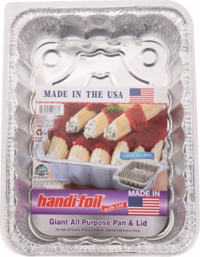 Handi-foil® Cook-n-Carry® Giant All Purpose Pan & Lid - Silver Perspective: top